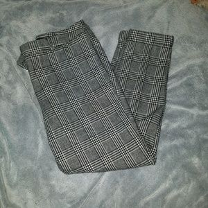 Plaid black trousers